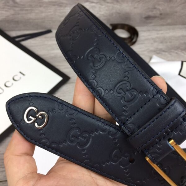 Thắt lưng Gucci Signatureelt With GG Detail like auth dây đính logo