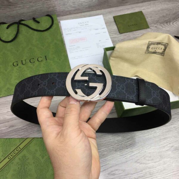 Thắt lưng Gucci Supreme Belt With G buckle like auth dây logo