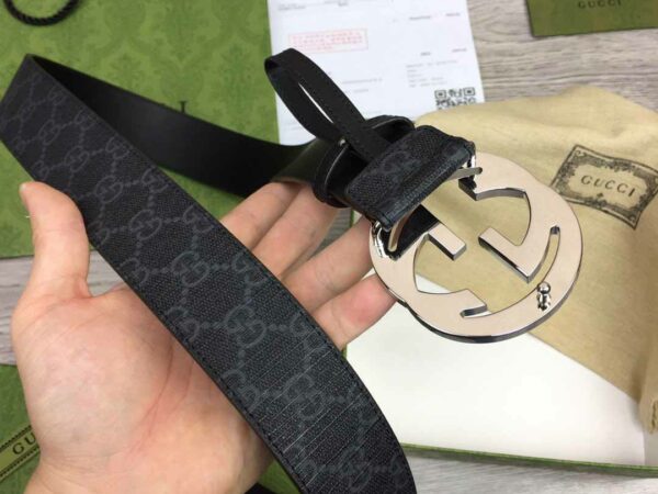 Thắt lưng Gucci Supreme Belt With G buckle like auth dây logo
