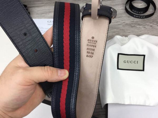 Thắt lưng Gucci Web Belt With G Buckle like auth dây đỏ