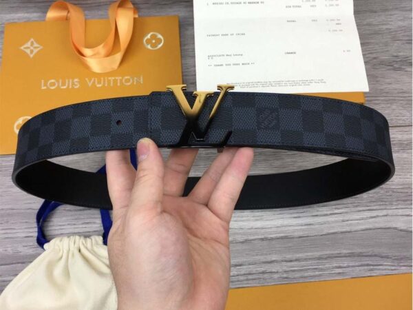 Thắt lưng Louis Vuitton Spray 40mm Reversible belt like auth dây caro