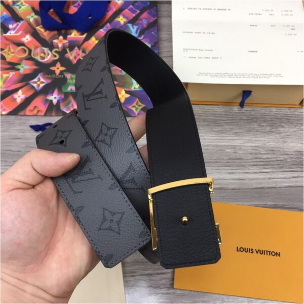Thắt lưng Louis Vuitton Initials 40mm Reversible belt like auth họa tiết hoa khóa vàng