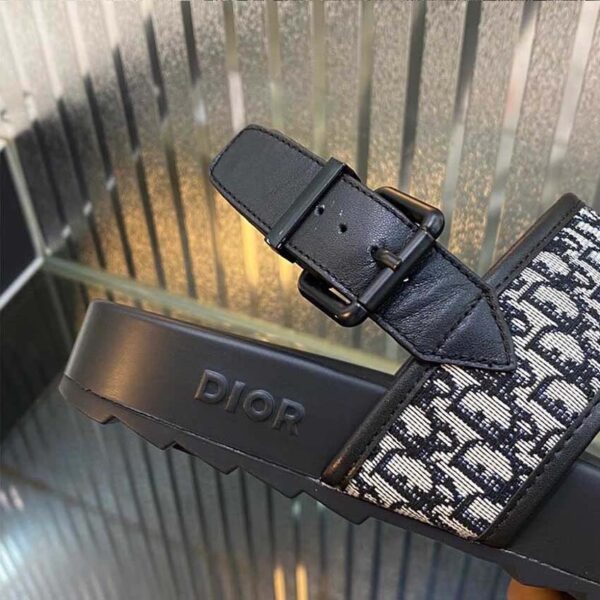 Dép sandal Dior like au đế dập logo họa tiết quai bo viền