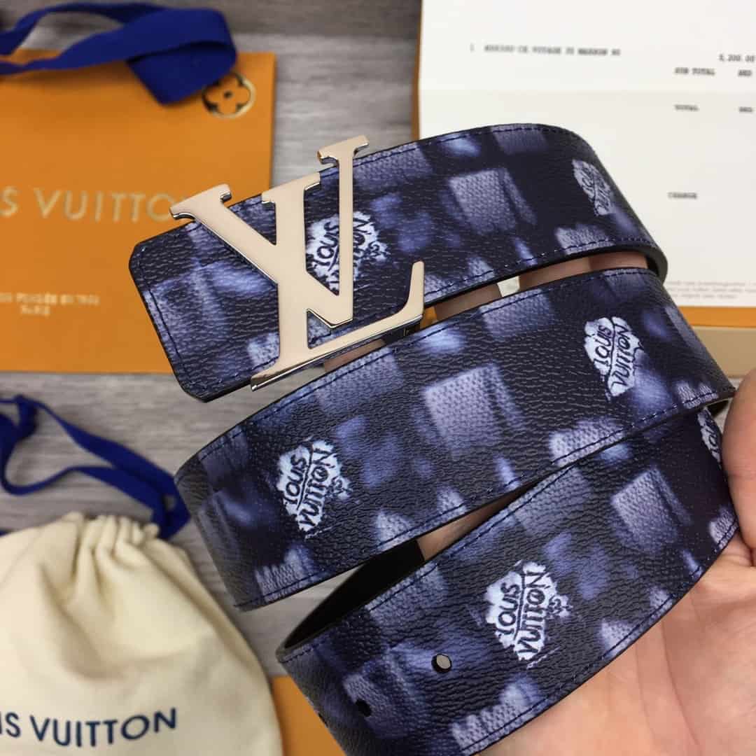 That lung nam LV Initiales 40MM Reversible Belt Damier