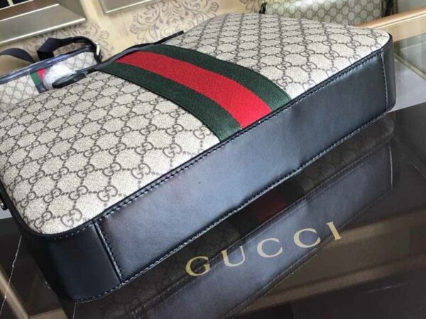 Túi xách nam Gucci like au GG Supreme Briefcase with Web logo chữ