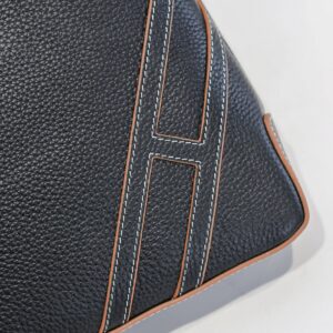 Túi xách Hermes nam siêu cấp  họa tiết cắt chéo màu đen