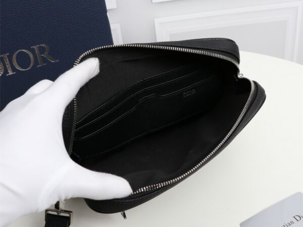 Ví Clutch Dior Toiletry Bag Beige and Black Dior Oblique Jacquard màu xám