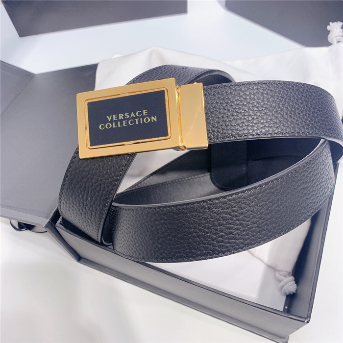 Thắt lưng Versace siêu cấp họa tiết khóa vuông in chữ 