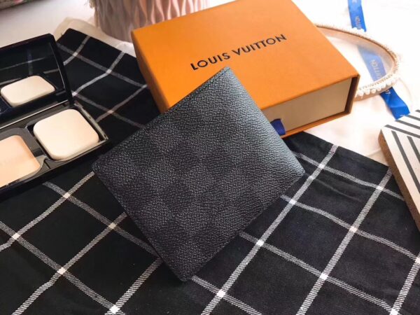 Ví nam Louis Vuitton siêu cấp Marco Wallet caro màu đen