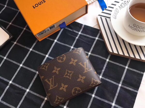 Ví nam Louis Vuitton siêu cấp Multiple Wallet Monogram hoa nâu