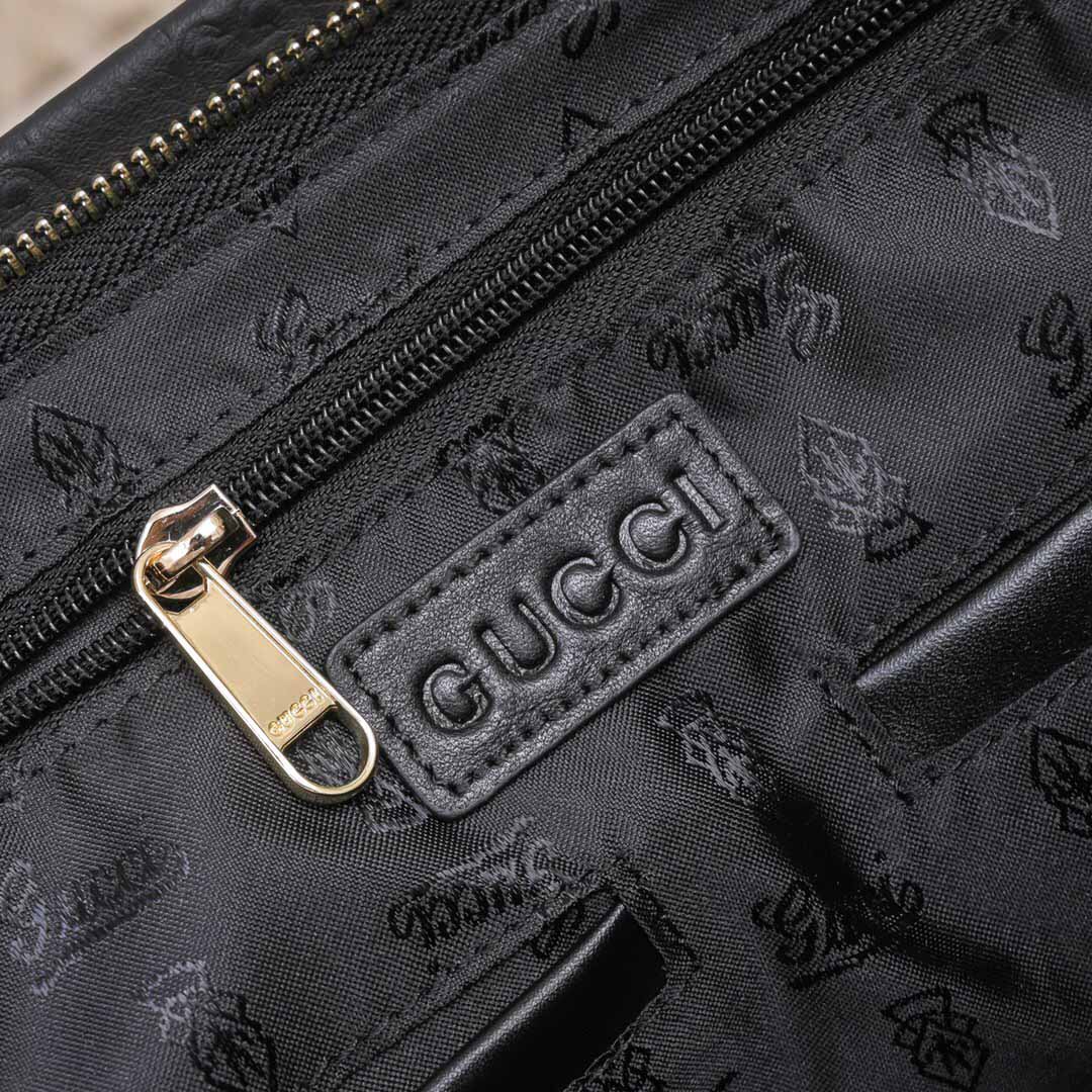 Cặp xách nam Gucci siêu cấp màu đen họa tiết logo chữ nổi