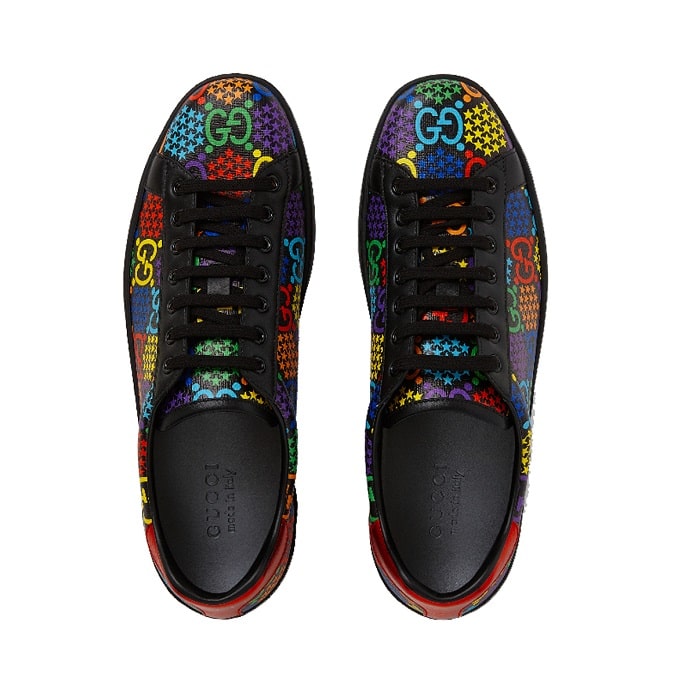 Giày Gucci Men’s GG Psychedelic Ace sneaker sở hữu màu sắc nổi bật phong cách độc lạ 