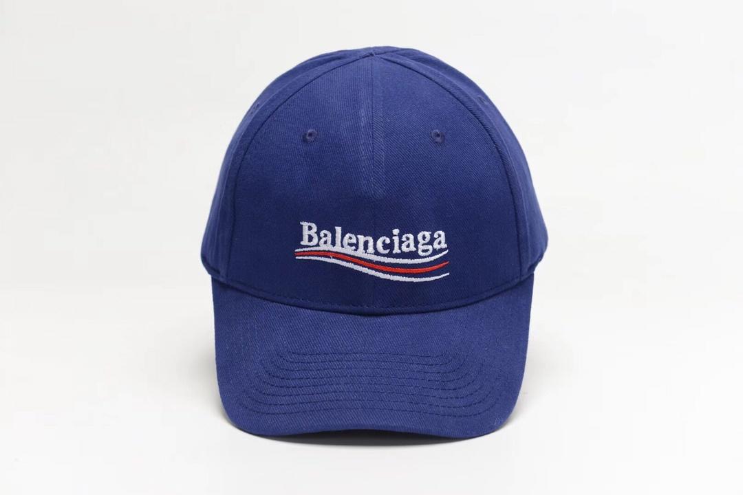 Mũ nam Balenciaga siêu cấp họa tiết thêu logo chữ màu xanh