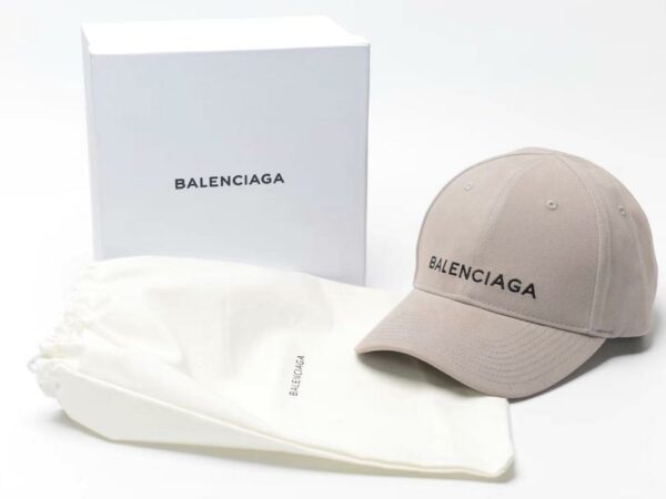 Mũ nam Balenciaga siêu cấp màu xám họa tiết logo thêu chỉ đen