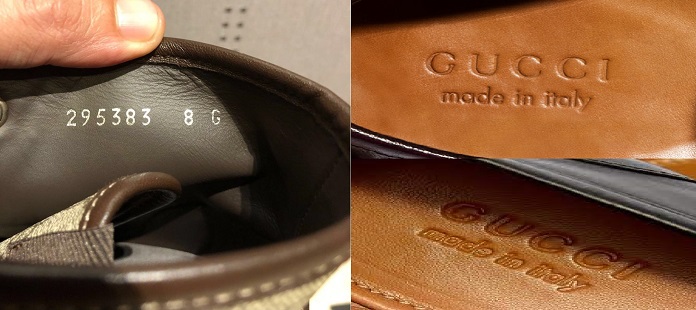 Kiểm tra giày Gucci chính hãng qua mã số seri