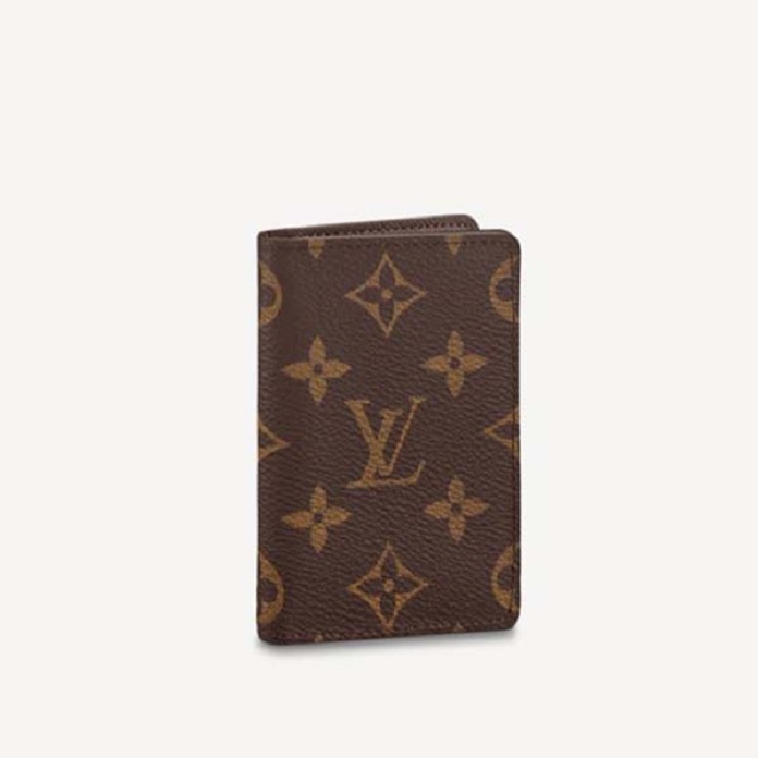 Ví Nam Louis Vuitton Pocket Organizer Monogram màu nâu nổi bật