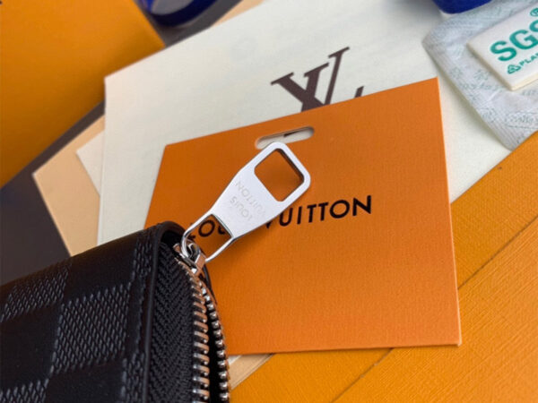 Ví dài Louis Vuitton siêu cấp Zippy Wallet Vertical Damier caro đen chìm