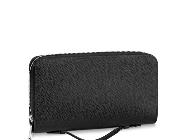 Ví dài Louis Vuitton siêu cấp Zippy XL Wallet da taiga màu đen