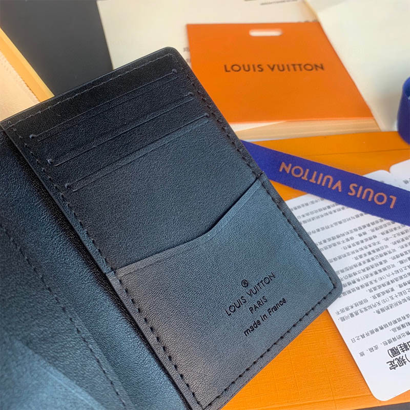 Ví Louis Vuitton siêu cấp  đựng thẻ Pocket Organizer logo đen