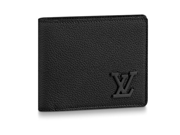Ví nam Louis Vuitton siêu cấp Multiple Wallet logo chữ đen