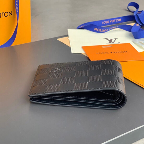 Ví nam Louis Vuitton siêu cấp Slender Wallet Damier caro chìm màu đen