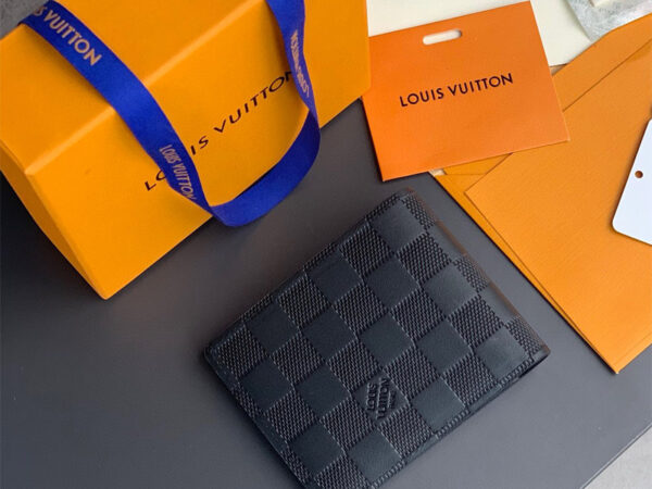 Ví nam Louis Vuitton siêu cấp Slender Wallet Damier caro chìm màu đen