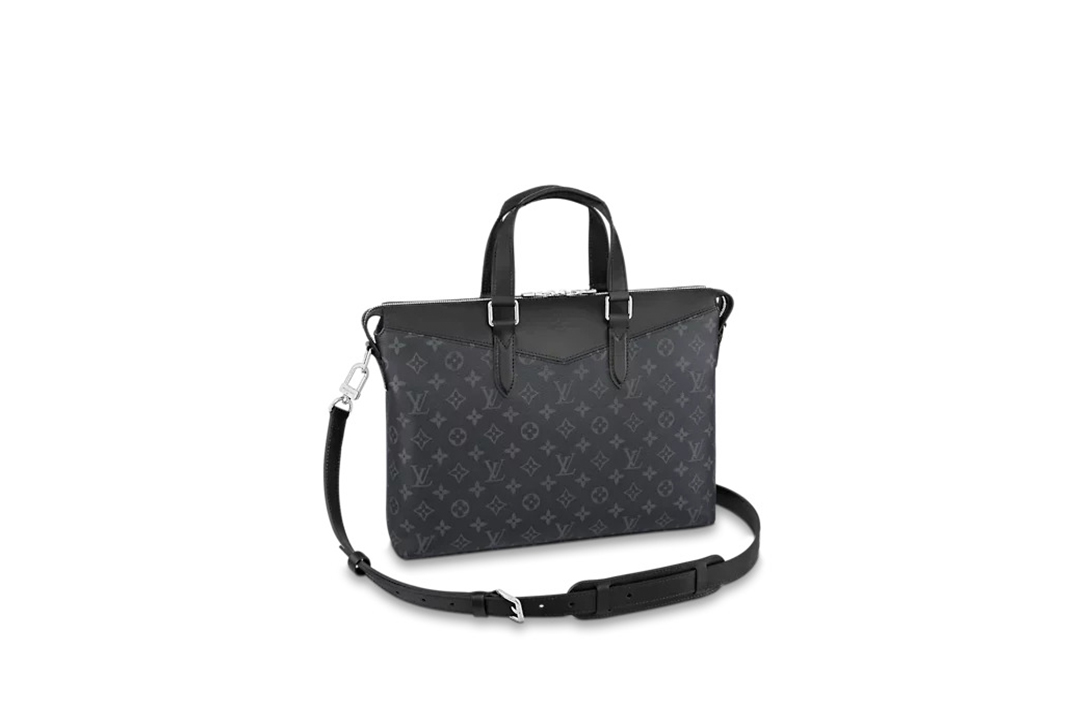 Túi xách nam Louis Vuitton Briefcase Explore hoa đen