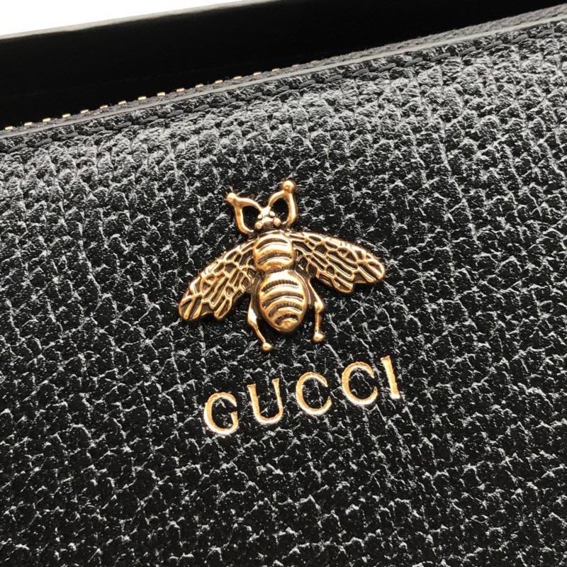 Ví dài Gucci like au Animalier Leather Zip Around họa tiết ong