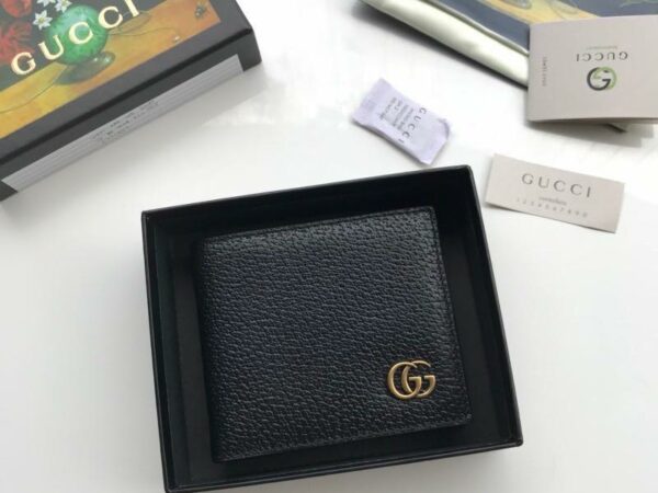 Ví nam Gucci like au GG Marmont Leather Coin họa tiết logo chữ