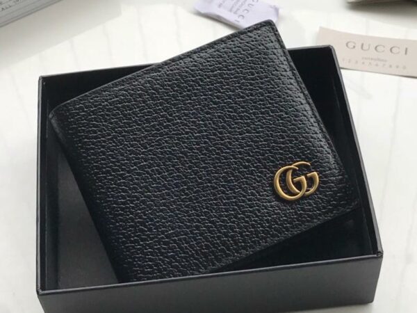 Ví nam Gucci like au GG Marmont Leather Coin họa tiết logo chữ