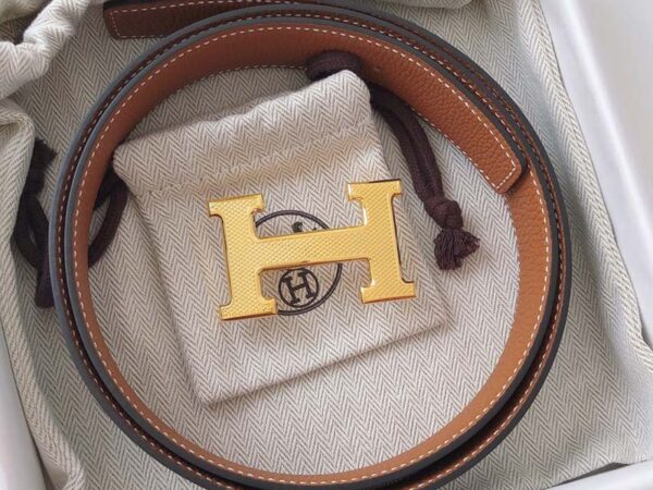 Thắt lưng Hermes like au chữ H Guillochee belt buckle khóa vàng bản 3.2 Cm