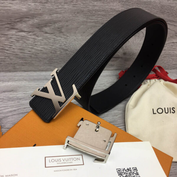 Thắt lưng Louis Vuitton like au da epi khóa logo màu trắng