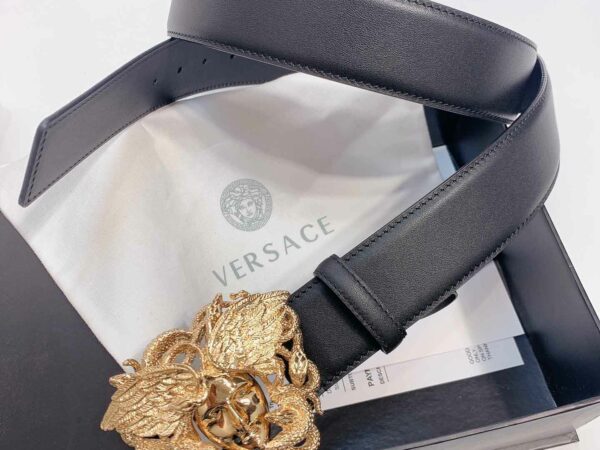 Thắt lưng Versace siêu cấp họa tiết nữ thần tóc rắn màu vàng