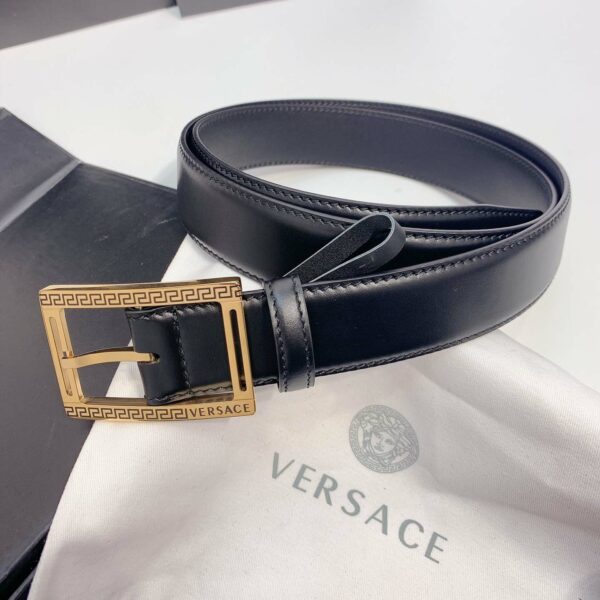 Thắt lưng Versace siêu cấp khóa kim viền hoa văn màu vàng