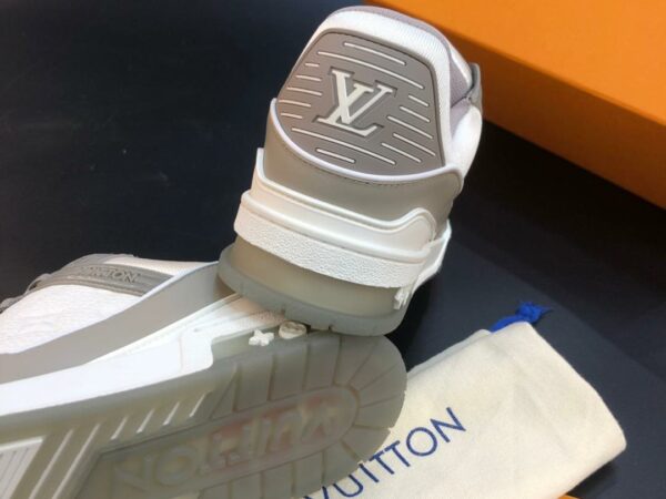 Giày Louis Vuitton like au LV Trainers Monogram Denim màu nâu