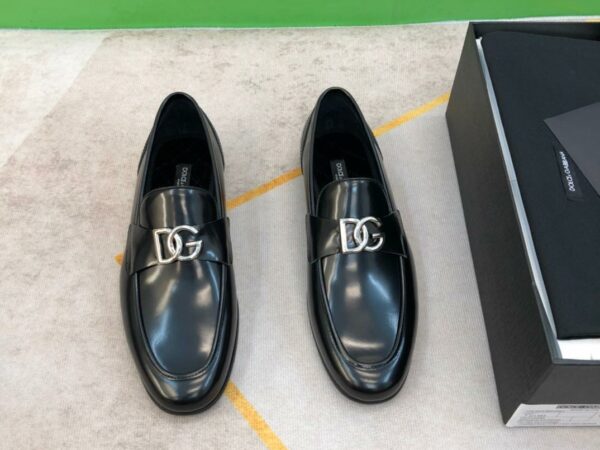 Giày lười D&G siêu cấp đế cao da trơn khóa logo