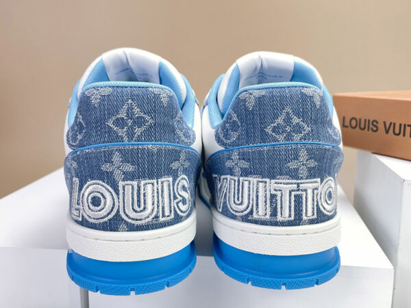 Giày Louis Vuitton Trainer Monogram Demin xanh Like Auth