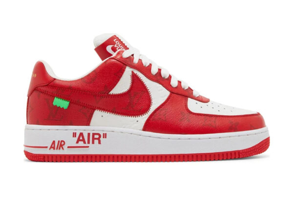 Giày Louis Vuitton x Nike Air Force 1 Low By Virgil Abloh ‘Red’ Like Auth
