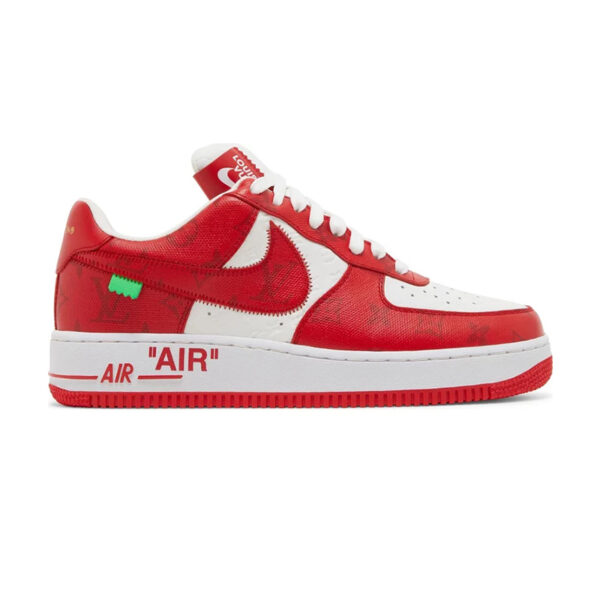 Giày Louis Vuitton x Nike Air Force 1 Low By Virgil Abloh ‘Red’ Like Auth